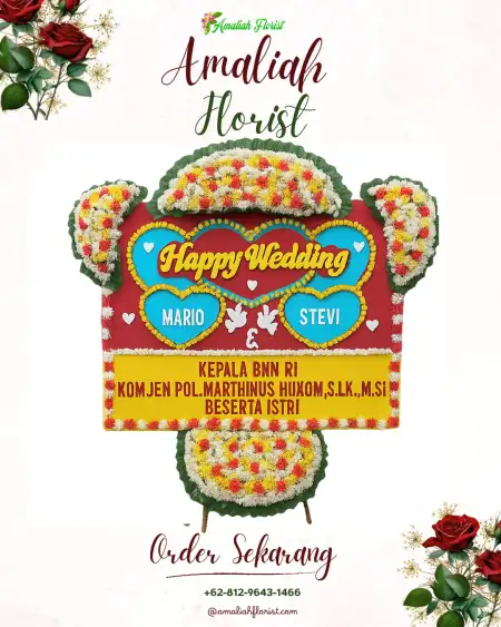 Papan Bunga Pernikahan Picisan